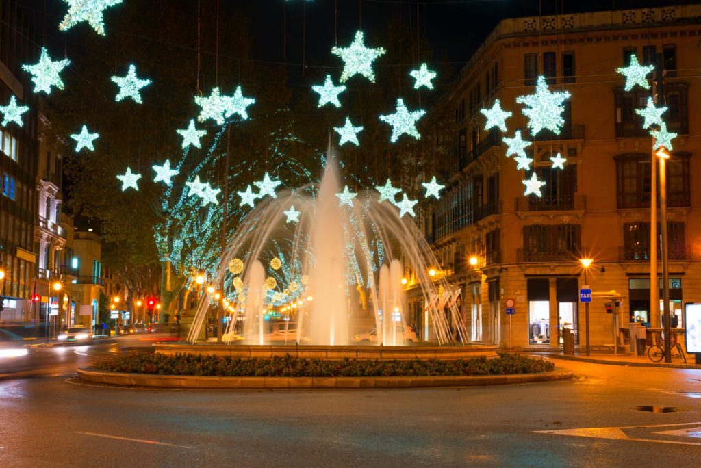 Palma di Maiorca fontana di Natale